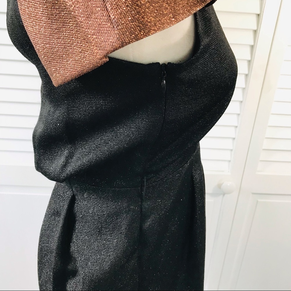 3.1 PHILLIP LIM Black Bronze Cap Sleeve Sparkly Dress Size 2 - Picture 8 of 12